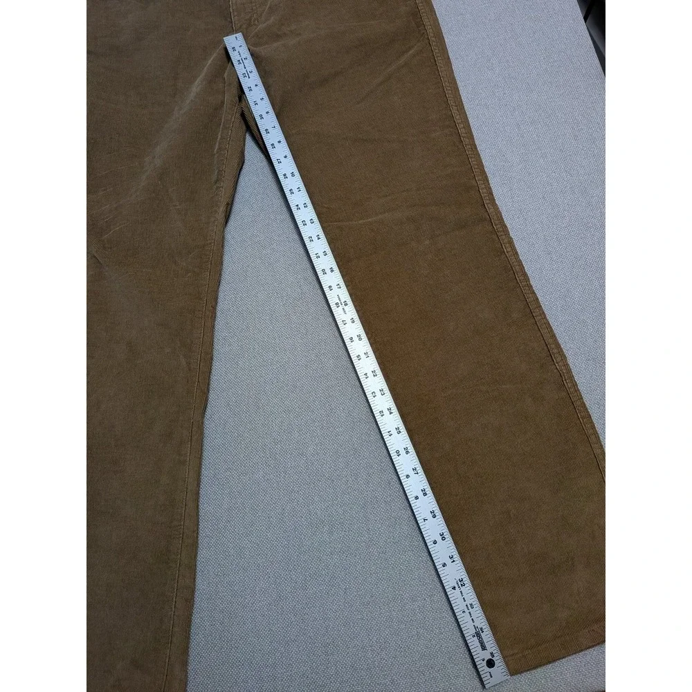 L.L.Bean Men's Brown Corduroy Pants 38x34 Standard Fit Stretch Cotton Academia